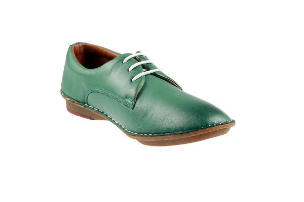 J1005-2 Green Women Comfort Shoes Models, Genuine Leather Women Comfort Shoes Collection