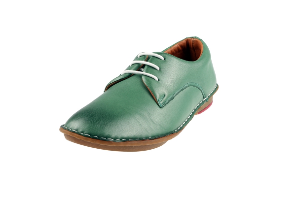 J1005-2 Green Women Comfort Shoes Models, Genuine Leather Women Comfort Shoes Collection