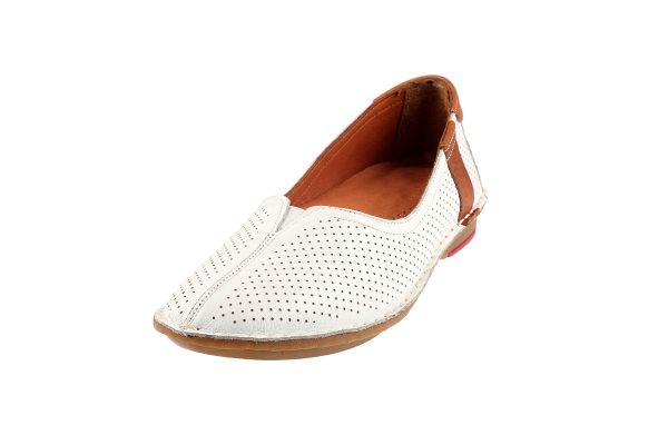 J1006 ابيض Women Comfort Shoes Models, Genuine Leather Women Comfort Shoes Collection